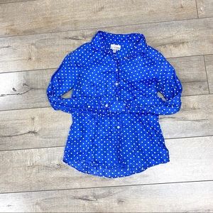 J. Crew blue long sleeve button up shirt